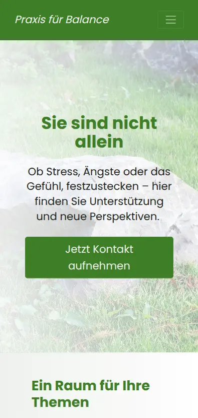 Beispiel einer Praxis-Website