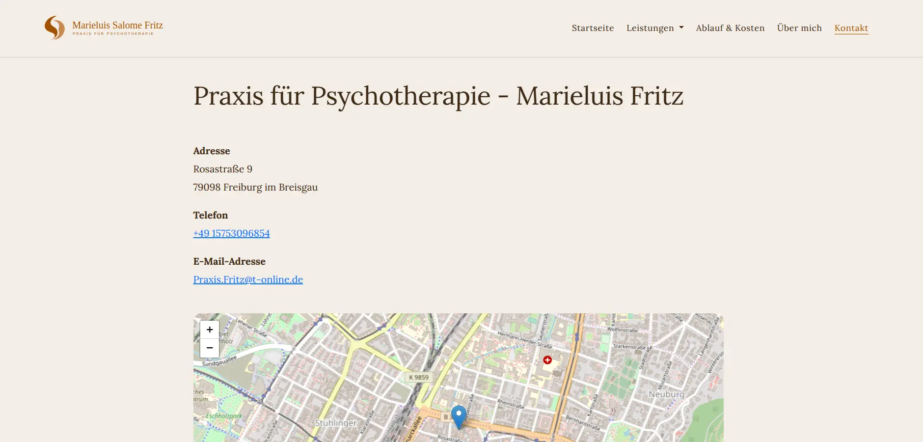 Kontakt – Praxis Marieluis Fritz