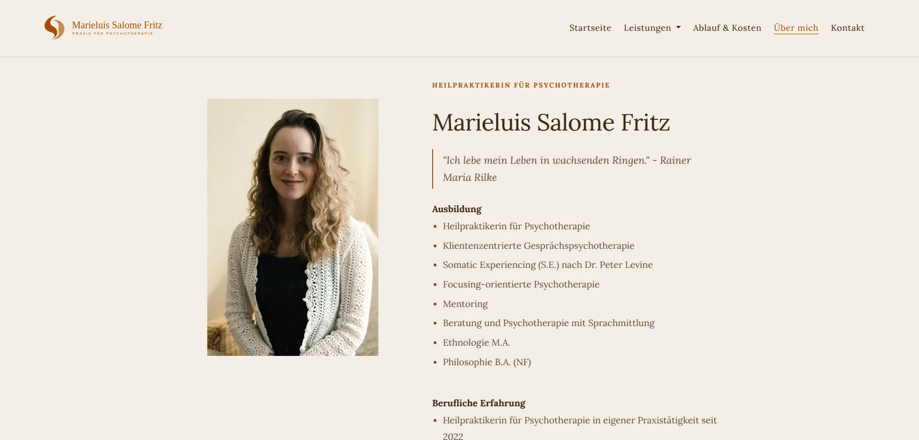 Über mich – Praxis Marieluis Fritz